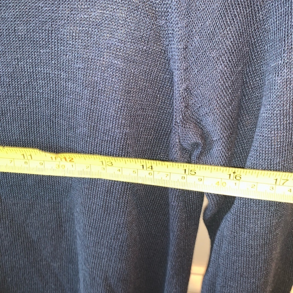 J. Jill Navy Linen Cotton 3/4 Sleeve S Boatneck Tunic Top Organic Size XS - Picture 4 of 7